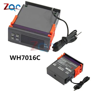 WH7016C DC 12V 24V AC 220V 10A -50~110 grade Celsius LCD Digital al Temperaturii Termostat Electronic Thermomter cu Sonda