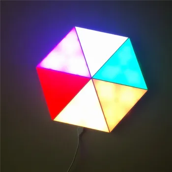 RGB Colorate Triunghi Cuantice lampa LED Lampă Modulară Sensibil la Atingere de Iluminat Hexagonale Luminile de Noapte de la Distanță Hexagonale Cuantice