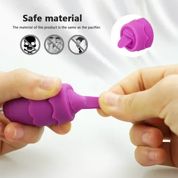 Oral Lins Pizde Stimulator Limba Vibratoare USB 12 Viteze Vibratoare Ou de G-spot Vagin Masaj Jucarii Sexuale pentru Femei