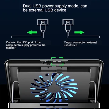 Portabil Laptop Cooler Stand de Jocuri de Răcire Suport Dual USB Suport Reglabil pe Înălțime Stand Notebook Cu Ventilator Pentru Macbook Pro