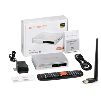 GTmedia V7 TT Terestre Receptor TV ,DVB-T2 Cablu H. 265 10Bit Cu USB dongle WIFI 4G Youtube Youporn,Suport Italia Noul Sistem