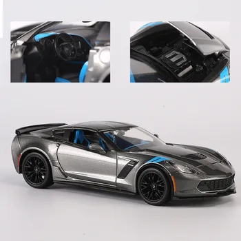Maisto 1:24 2017 Corvette Grand Sport simulare aliaj model de masina meserii decor colecție de instrumente de jucărie cadou
