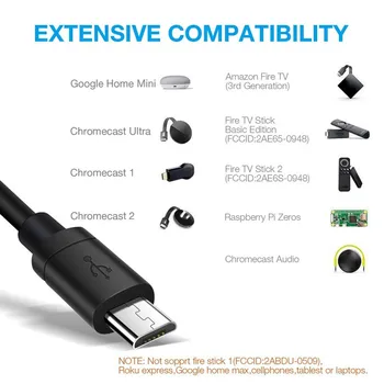 Mini 10/100mbps Rețea TV Stick Adaptor de Foc Micro USB TV Stick Adaptor Ethernet