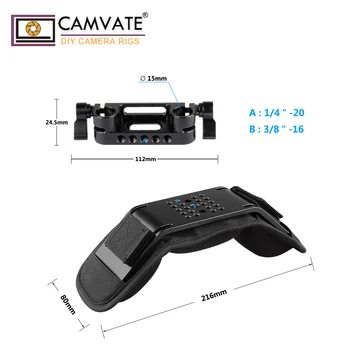 CAMVATE Camera Universale Spumă Pad Umăr Cu 15mm Dual Tija de Prindere Pentru Camera DSLR Umăr Rig 15mm Railblock Sistem de Sprijin
