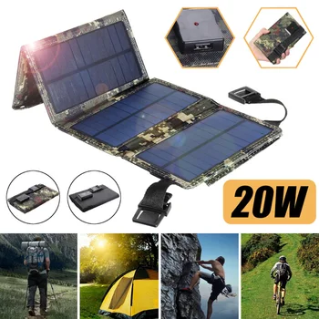 Pliabil 20W USB Panou Solar Portabil, Impermeabil Pliere Panou Solar Încărcător de Putere Mobil Încărcător de Baterie