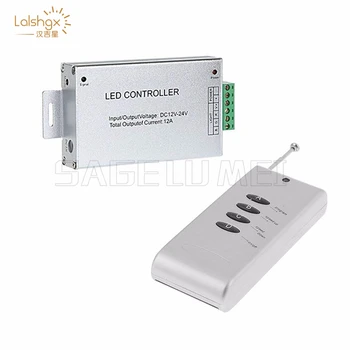 1 buc DC12~24V 12A wireless 4keys Aluminiu RGB controller controler led RF pentru 5050 3528 control mai bun pret
