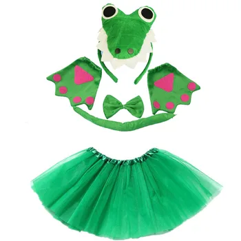 Crocodile Animale Cosplay Bentita Fusta Tutu Lega Coada Boy Fata de Copii Petrecere Recuzită Costum de Halloween pentru Copii Femei