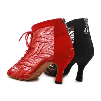 Dans Pătrat Pantofi Pentru Femei Sexy Pantofi De Dans Latin Dance Pantofi Negru Doamnelor Pantofi De Salsa JuseDanc