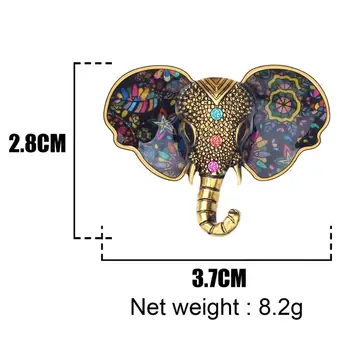Bonsny Email Aliaj Jungle Elephant Broșe Animale Drăguț Haine, Bijuterii Pentru Femei, Fete De Moda Cadou Farmecul Ziua De Bijuterii