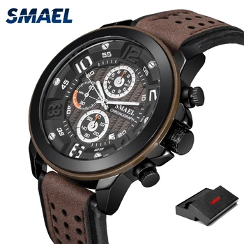 SMAEL Noi afaceri ceas barbati Automatic Data și indicator Luminos ceas Masculin rezistent la apa SL-9083watch brand de top relogio masculino