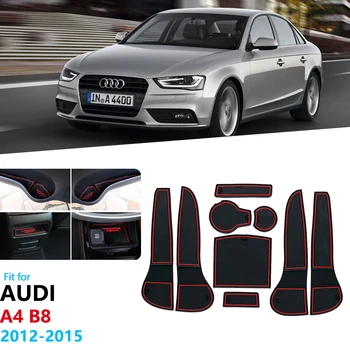 Pentru Audi A4 B8 2012 2013 A4 8K RS4 S4 S line RS 4 Anti-Alunecare de Cauciuc Poarta Slot Cupa Mat Coaster Accesorii Autocolante Auto
