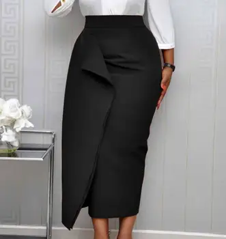 Femei Rochie Bodycon Fuste Creion Cu Talie Înaltă Slim Midi Modest, Elegant Feminin Pachet Hip Jupes Falad Officewear Elegant Femme Moda