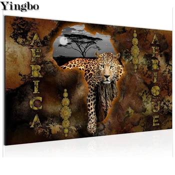 DIY diamant pictura Elefant African Leopard 5d cruciulițe plin pătrat rotund broderie pictograma diamant mozaic crystal pictura