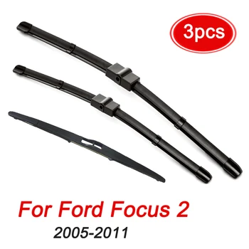 MIDOON Ștergător Față-Spate, stergatoarele Set Pentru Ford Focus 2 2005-2011 Parbriz Parbriz Fata Ferestrei din Spate 26