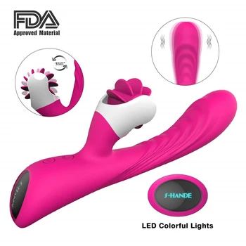 G Spot Iepure Vibratoare Jucarii Sexuale pentru Femei Clitoris Fraier stimulator Vibrator Puternic Clitorisul cu Limba Vibrator Phalos Sex-Shop.