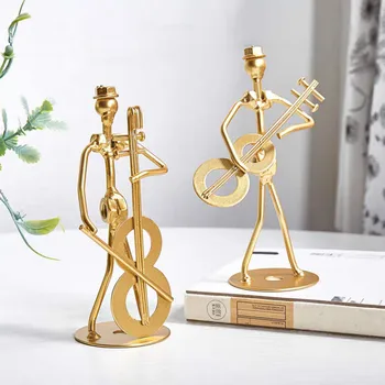 Noua Familie Figurine de Decor pentru Casa Accesorii Morden Fier de Aur Trupa de muzica Bar caracter decor Acasă Meserii Cadou pentru un Prieten
