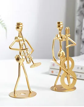 Noua Familie Figurine de Decor pentru Casa Accesorii Morden Fier de Aur Trupa de muzica Bar caracter decor Acasă Meserii Cadou pentru un Prieten