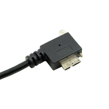 Chenyang Șuruburile de Blocare Panou de Cablu de pe Direcția în Unghi de 90 de Grade USB 3.0 a Plug-Micro B-Plug Dreapta în Unghi de 0,4 m