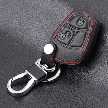 2 Butonul din piele mașină de caz-cheie cheie cheie lanț acoperi styling auto pentru mercedes benz a CLASS W169 B C E S a R C200E 260L GLK300
