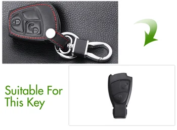 2 Butonul din piele mașină de caz-cheie cheie cheie lanț acoperi styling auto pentru mercedes benz a CLASS W169 B C E S a R C200E 260L GLK300