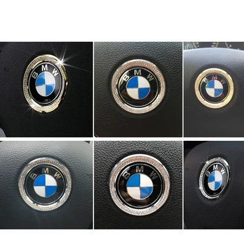 Accesorii pentru BMW Volan LOGO Capac Acoperă Decal Autocolante Bling Interior Viziere Decoratiuni 3 4 5 6 Seria X3 X5 Cristal