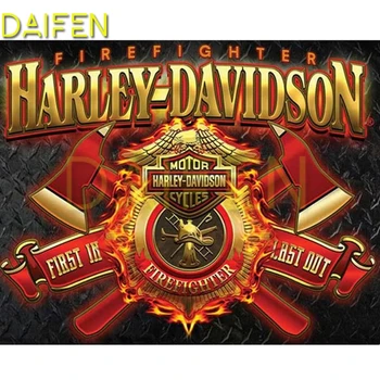 Full Diamant Rotund mozaic harley-davidson Complet Piața Diamant broderie pompier 3D DIY Diamant pictura cruciulițe foc