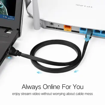 ABOLFAZL RJ45 Cablu Lan Albastru CAT6 tv cu Cablu Ethernet Networking Ethernet Patch Cord pentru Calculator Router Laptop