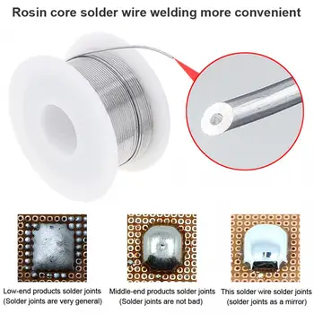 100g de 0,8 mm/1.0 mm/1.2 mm Tin Bine Wire Core 2% Flux Rolă Linie de Sudare Sârmă de Lipire cu Colofoniu și Punct de Topire Scăzut