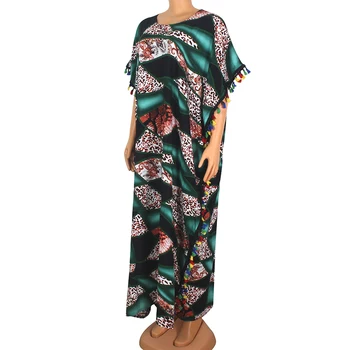2020 Dashikiage Nou Africane Dashiki Model Leopard Print Colorat Moț Plus Dimensiune Moderne Maxi Rochie Pentru Femei ropa para mujer