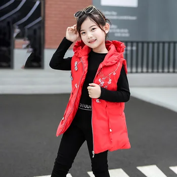 Fete Veste Calde De Primăvară Jachete De Toamna Pentru Fete Brodate Anul Nou Chinezesc Stil De Copii Haine De Copii Cu Glugă Vestă Vestă