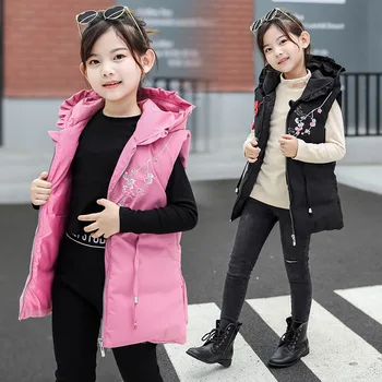 Fete Veste Calde De Primăvară Jachete De Toamna Pentru Fete Brodate Anul Nou Chinezesc Stil De Copii Haine De Copii Cu Glugă Vestă Vestă