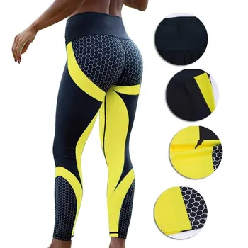 Sexy fierbinte Plasă Imprimate Jambiere de fitness Pentru Femei îmbrăcăminte de Antrenament Sportiv Leggins mujer Elastic Pantaloni Slim push-up Dropshipping