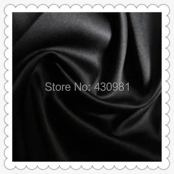 En-gros de 2 metri plin mat satin elastic material imitație de mătase material pentru o singură bucată rochie de grele negru satin tesatura spandex
