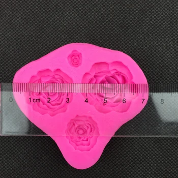 Rose floare Forma fondante mucegai silicon bucătărie de copt, ciocolata, produse de patiserie bomboane de Lut a face cupcake dantela instrumente de decor FT-0116