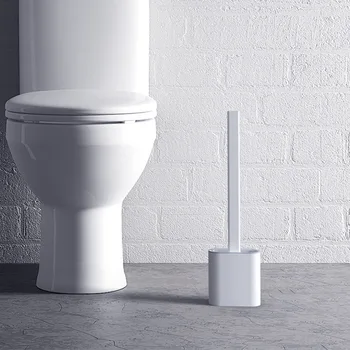 1buc Agățat de Perete Creative Adeziv Flexibil Mâner Lung Toaletă Perie de Curățare Set de Toaletă, de uz Casnic Perie de Toaletă GUANYAO