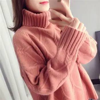 Rece-dovada de cald pulover pulover culoare solidă pulover femei gros toamna și iarna