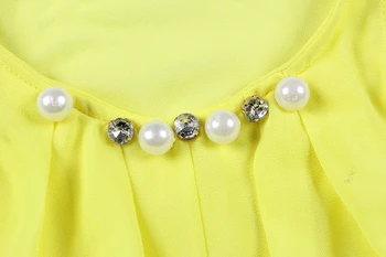 Fete de vară de Moda Rochie de Șifon Fusta Lunga Perla Gât Rotund, fără Mâneci Rochie de Printesa Stil Boem Uzura pentru Copii