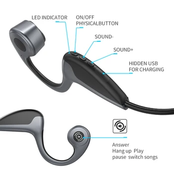 Z8 Plus căști Bluetooth 5.0 Conducție Osoasă Căști Căști Handsfree Wireless cu Cască Cu Microfon Sport căști