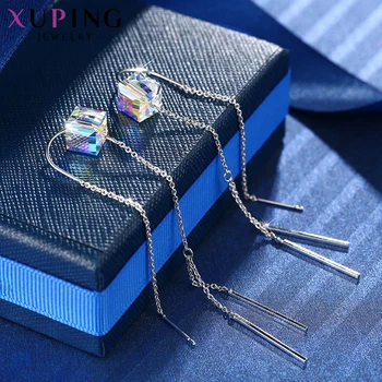 Xuping Bijuterii Romantic Lung Picătură Cercei Cristale pentru Fata pentru Femei Cadouri de Ziua Îndrăgostiților 20467