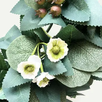 Plante artificiale Rattan Inel Ramură de Măslin Cununa de Fructe coroană din Frunze de Decor Pentru Acasă Nunta DIY Frunză Verde Flori de Inel