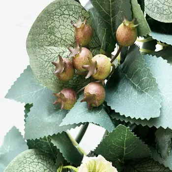 Plante artificiale Rattan Inel Ramură de Măslin Cununa de Fructe coroană din Frunze de Decor Pentru Acasă Nunta DIY Frunză Verde Flori de Inel