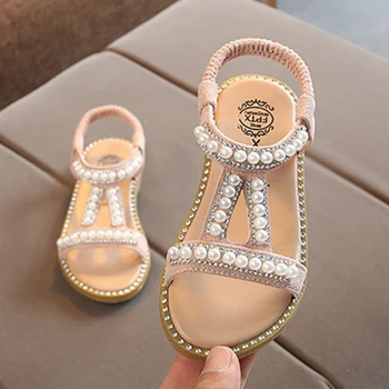 Copil De Vara Fete Sandale Copil Pentru Sugari Copii Alunecare De La Pearl Cristal Singur Printesa Roman Pantofi Pentru Copii Fata