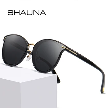 SHAUNA Femei Vintage Polarizat ochelari de Soare de Brand Designer de Moda Ochi de Pisică Nuante UV400
