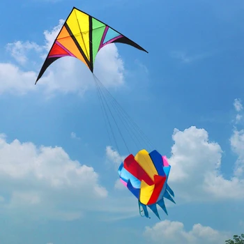 Transport gratuit de înaltă calitate, 2 buc/lot zmeu uriaș moriști rainbow zmeu care zboară în aer liber, jucării vreme vane 3d zmeu fluture