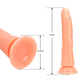 VATINE Curea Pe ventuza de Cristal Jelly Vibrator Realist Mare Penis Dimensiuni Mari Silicon Moale Jucării Sexuale pentru Femei Anal Dildo