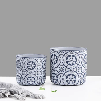 Stil Nordic Decor Creativ Ciment Ghiveci de Beton Rotund Model Simplu, în Stil European, Flori in ghiveci de plantat
