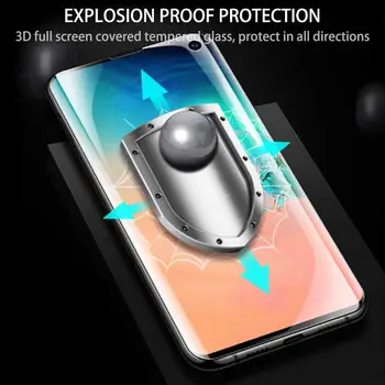 5D Full Curbat UV, Lipici Pentru Samsung Galaxy S10 PLUS S10+ Sticla amprente deblocare UV sticlă pentru S10 S10e Ecran Protector