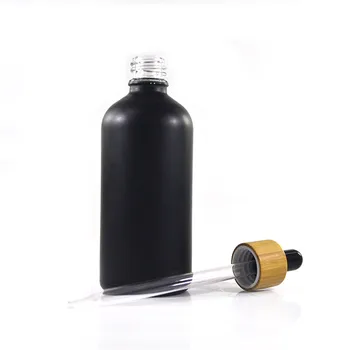 144pcs 100ml negru mat sticla dropper sticla cu tub de hârtie de ambalaj 100ml sticla de ulei esențial de sticla 3oz