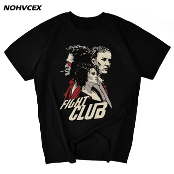Bărbați Femei Imprimare Fight Club Tyler Durden Moda T-Shirt, O-Neck Mâneci Scurte Casual De Vara