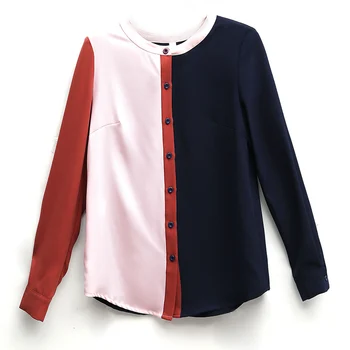 Femei îmbrăcăminte coreeană Tricouri 2020 Toamna Femei Șifon Bluza cu Maneca Lunga Topuri Doamnelor O de Gât Despicare Femei Topuri Blusa 607H